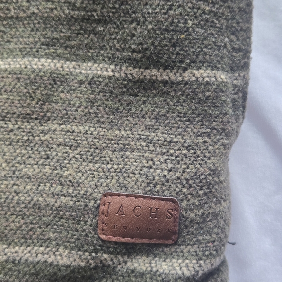 Men's Jachs Olive Striped shacket - Picture 3 of 10